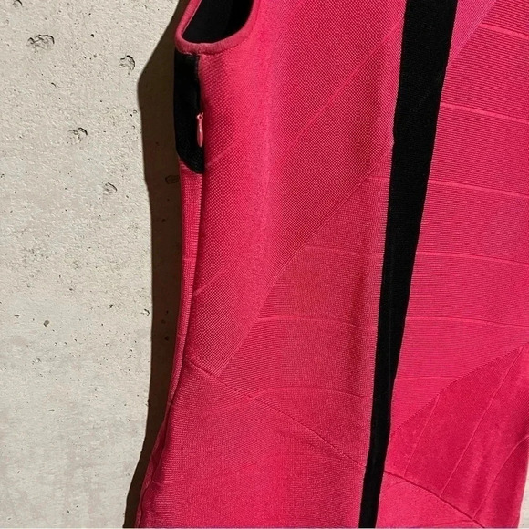 Armani Exchange Fitted Hot Pink Dress Bodycon Knit Bandage Size Small S - Picture 7 of 11
